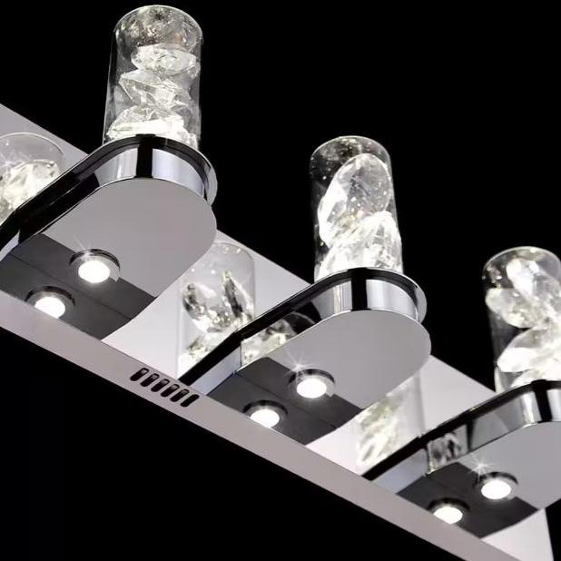 Cusseta 23-Watt Crystal Integrated LED 3-Light Vanity Light