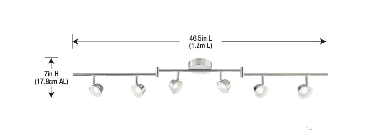 6-Light LED Directional Track Lighting Kit in Silver