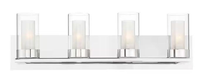 4-Light LED Bathroom Vanity Light in Chrome