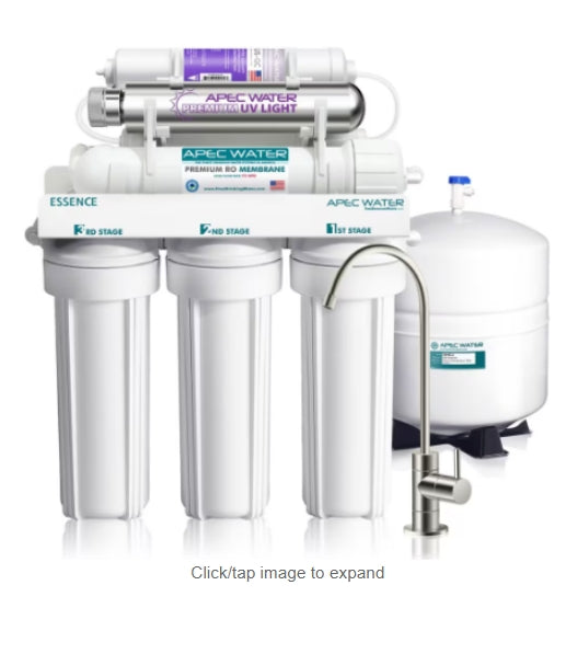 APEC Water Systems Essence 75 GPD 7-Stage Reverse Osmosis Water Filter System with Alkaline UV Ultra-Violet Sterilizer