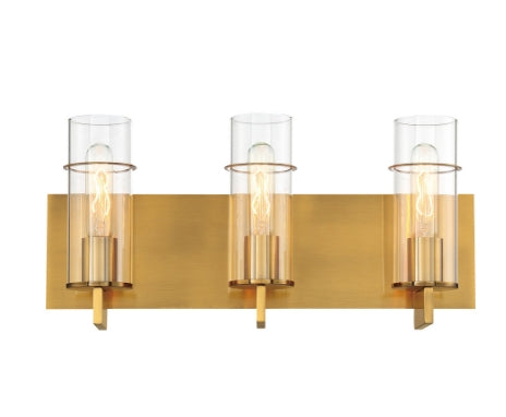 Pista 3-Light Bathbar in Gold, 34134