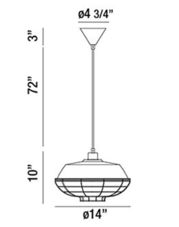 London Collection 1-Light Pendant in Chrome, 30012-011