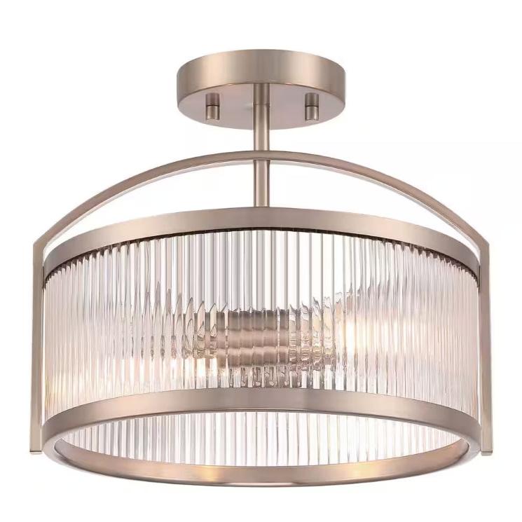 2-Light Semi-Flush Mount in Champagne Bronze 45450-HBT