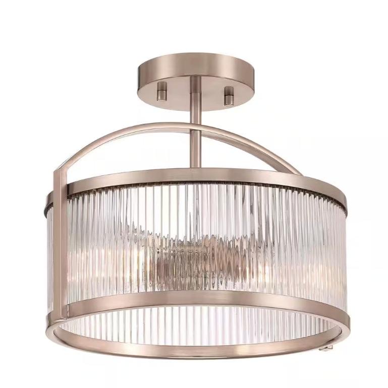 2-Light Semi-Flush Mount in Champagne Bronze 45450-HBT