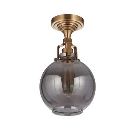 State House 1-Light Wide Semi-Flushed Globe Ceiling Light