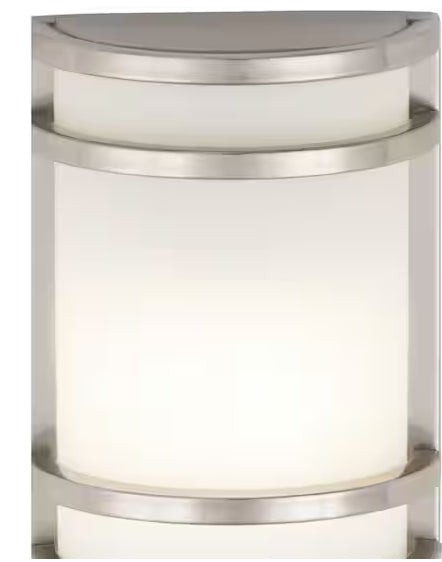 Minka 1-Light Brushed Stainless Steel Outdoor Wall Lantern Sconce