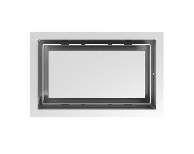 10-inch x 30-inch Framed Wall Vent in White