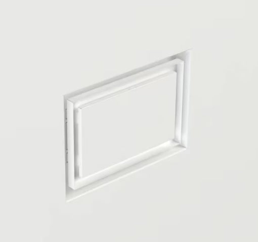 10-inch x 30-inch Framed Wall Vent in White