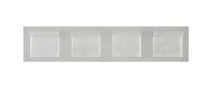 Alberson 5.1" H 4-Light Integrated LED Bathroom Vanity Light Bar in Brushed Nickel (28025-HBNS)