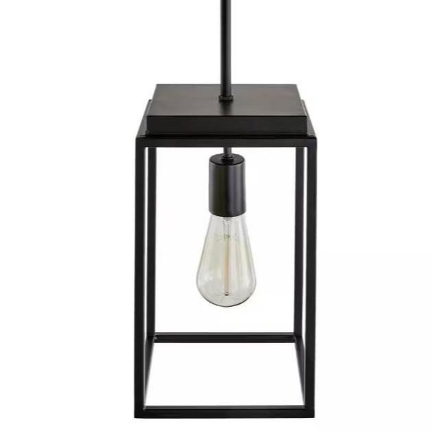 Home Decorators Rollins 1-Light Mini Pendant in Black