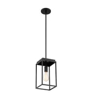 Home Decorators Rollins 1-Light Mini Pendant in Black