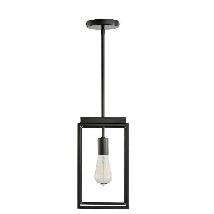 Home Decorators Rollins 1-Light Mini Pendant in Black