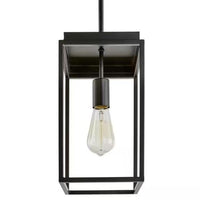 Home Decorators Rollins 1-Light Mini Pendant in Black