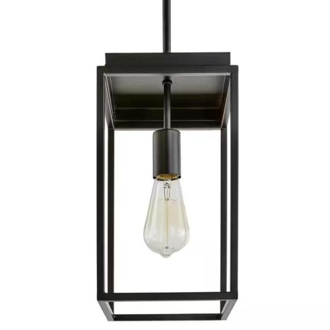 Home Decorators Rollins 1-Light Mini Pendant in Black