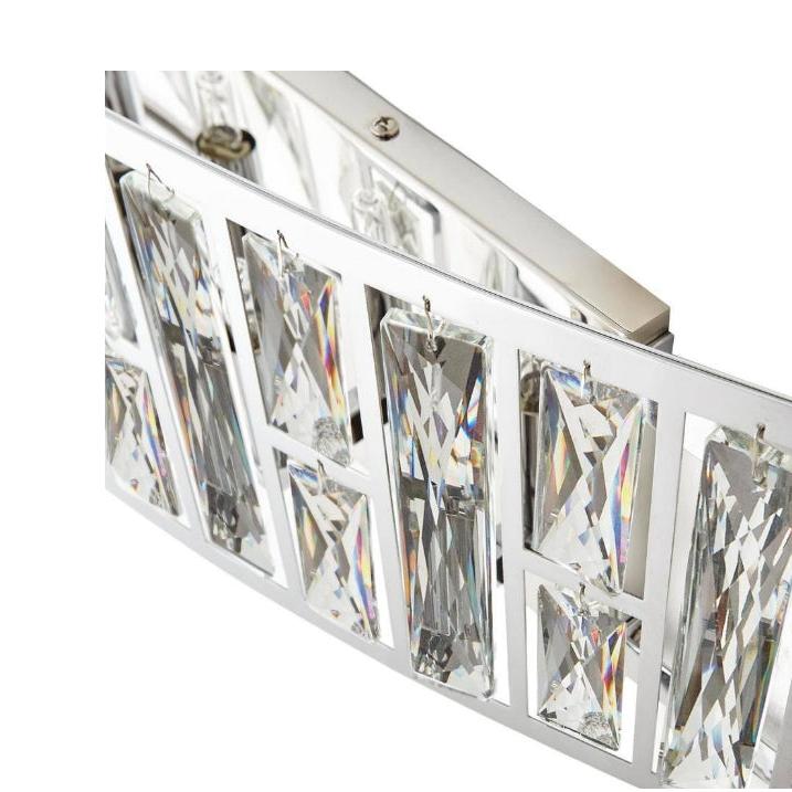 7-Light Vanity Light with Clear Crystal Shade in Chrome