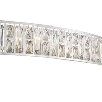 7-Light Vanity Light with Clear Crystal Shade in Chrome