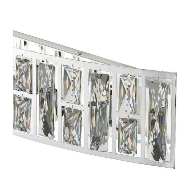 7-Light Vanity Light with Clear Crystal Shade in Chrome