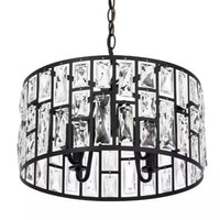 Home Decorators 4-Light Crystal Chandelier in Black