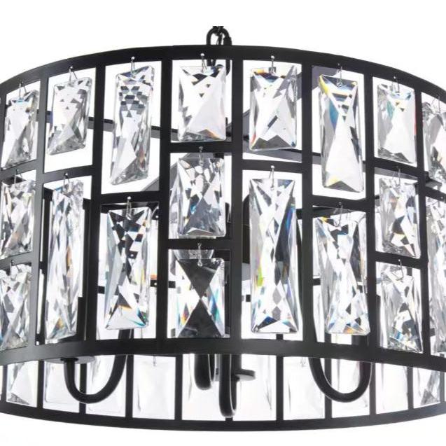 Home Decorators 4-Light Crystal Chandelier in Black