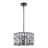 Home Decorators 4-Light Crystal Chandelier in Black