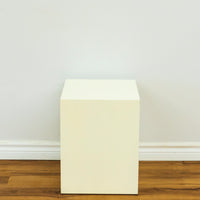 18" x 14" White Side Stool