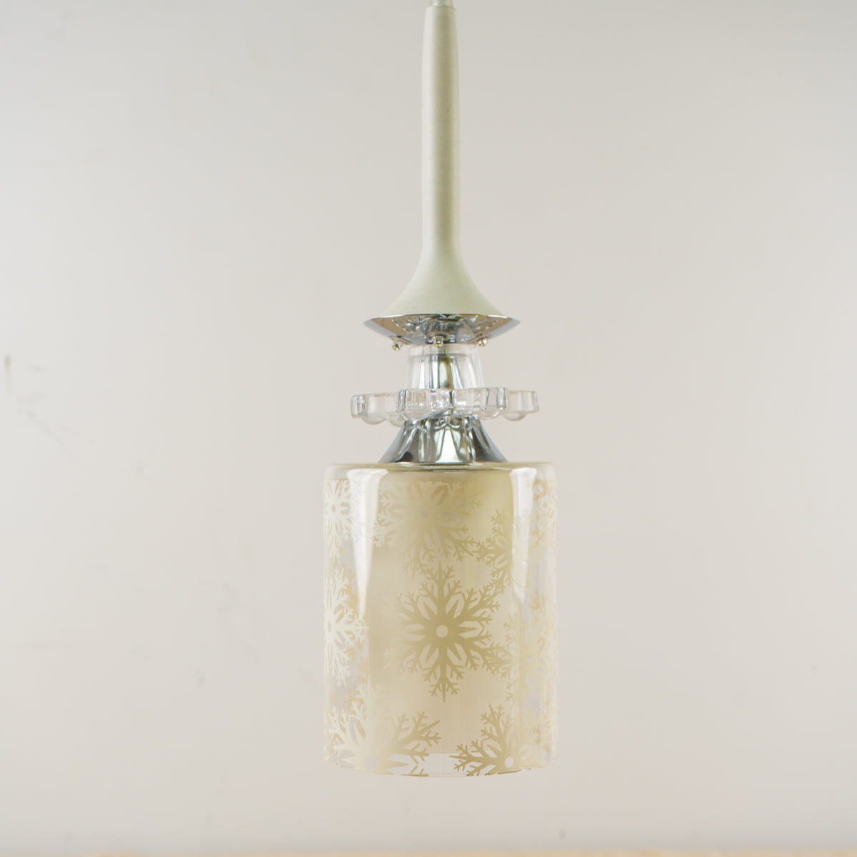 Snowfall Glass Pendant Light 4.625" W x 39" H x 4.625" D