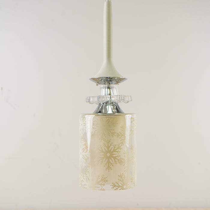 Snowfall Glass Pendant Light 4.625" W x 39" H x 4.625" D