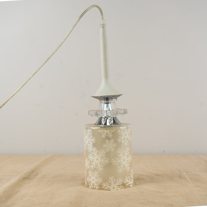 Snowfall Glass Pendant Light 4.625" W x 39" H x 4.625" D