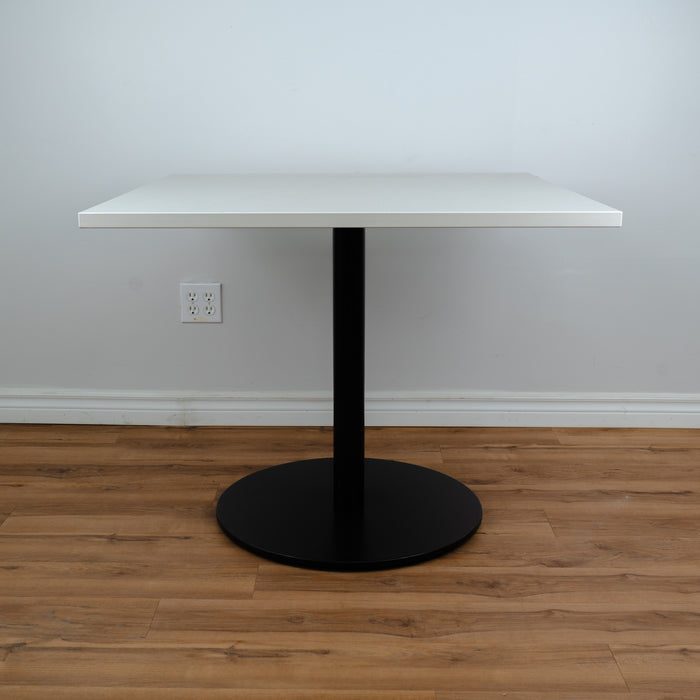 Square Cafe Table - Grey w/Black Stand 36" W x 29" H x 36" D