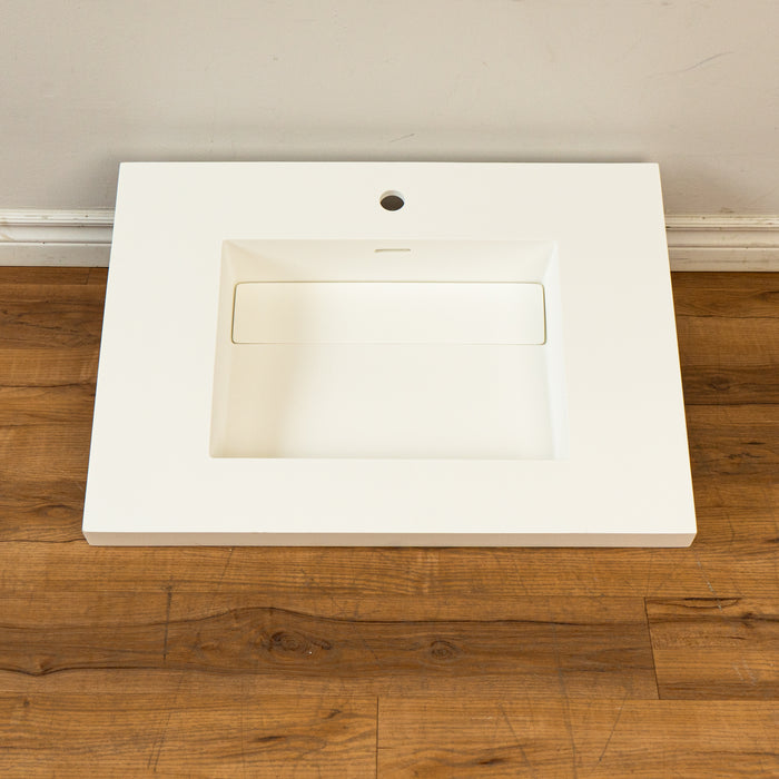 30-inch Porcelain Drop-in Sink in White