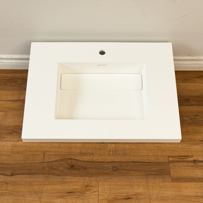 30-inch Porcelain Drop-in Sink in White