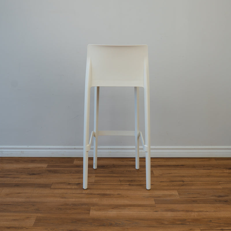 Stackable Stool with a Polypropylene Structure in White