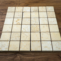 12"x 12" Stone 36-Tile Mosaic - Gold Honed 10pcs (10.65sq ft/box)