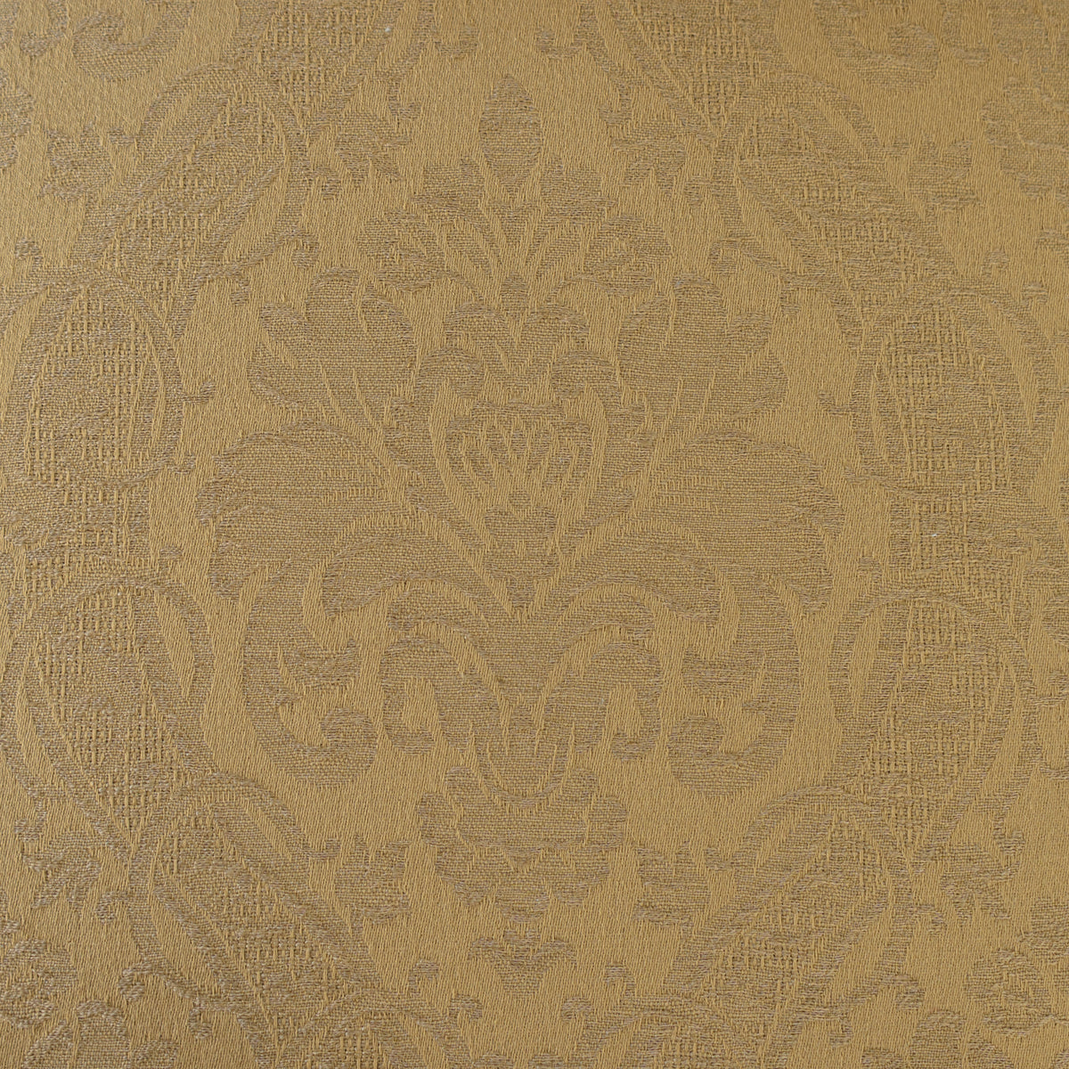 Straight Back Accent Chair in Gold Damask