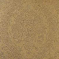 Straight Back Accent Chair in Gold Damask