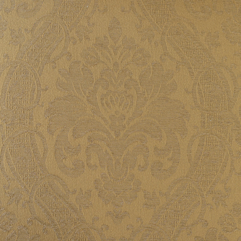 Straight Back Accent Chair in Gold Damask