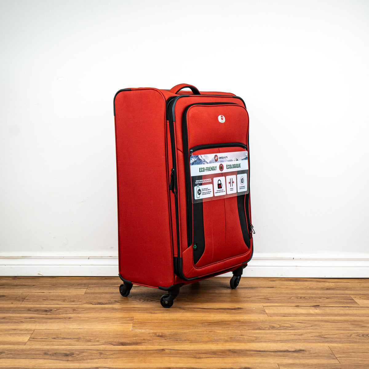 Swiss Alps Luggage Suitcase in Cherry Red, 30x18-inch