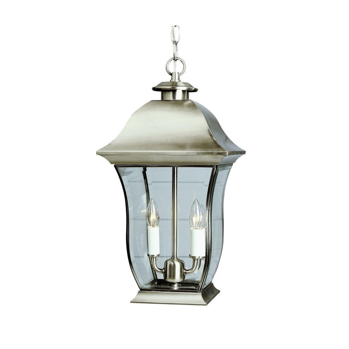 Downing 2-Light Outdoor Pedant Light in Brushed Nickel