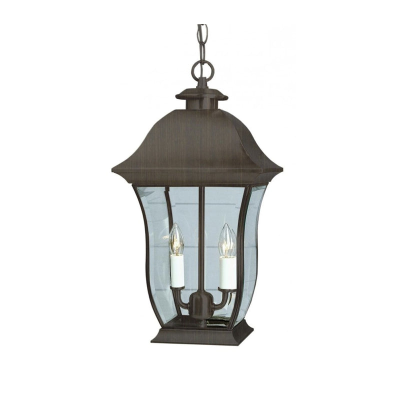 Downing 2-Light Outdoor Pedant Light in Weathered Bronze