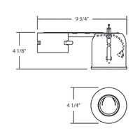 Gimbal Trim with Housing - Satin Nickel - 4" Aperture, 1x50W PAR20 Bulb