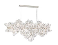 TRENTO Clustered Glass 15-Light Oval Chandelier