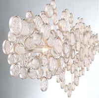TRENTO Clustered Glass 15-Light Oval Chandelier