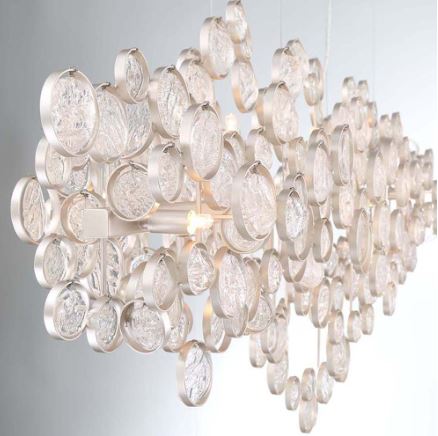 TRENTO Clustered Glass 15-Light Oval Chandelier