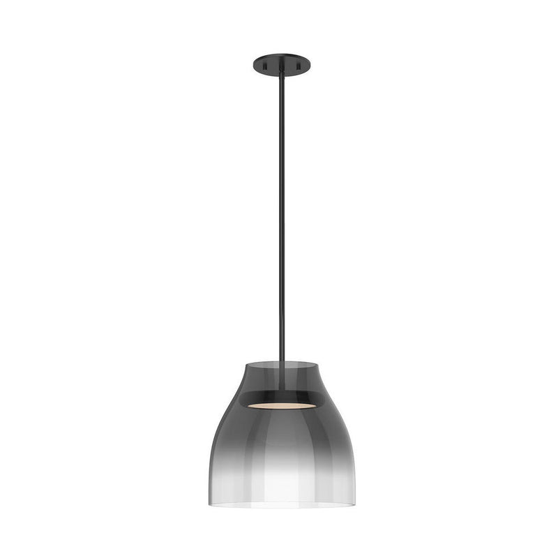 Trinity 12-inch LED Pendant in Black and Smoked PD62012-BK/SM