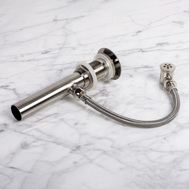 Chrome Pop-up Glass Drain & Overflow for Bathroom Sink – TY-5632C-1