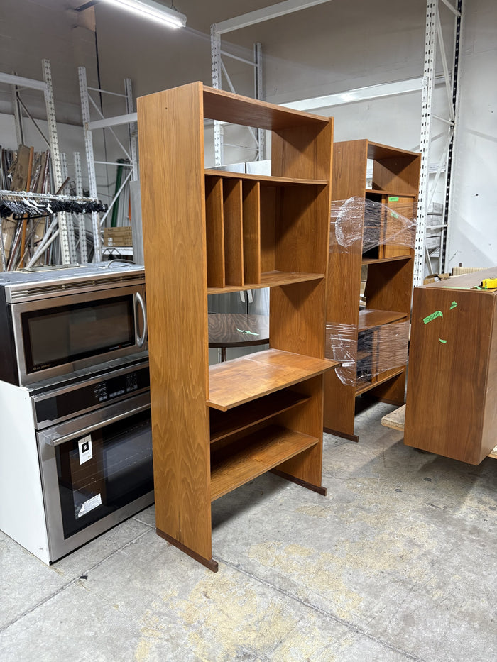 Teak Wood Book Shelf With Desk