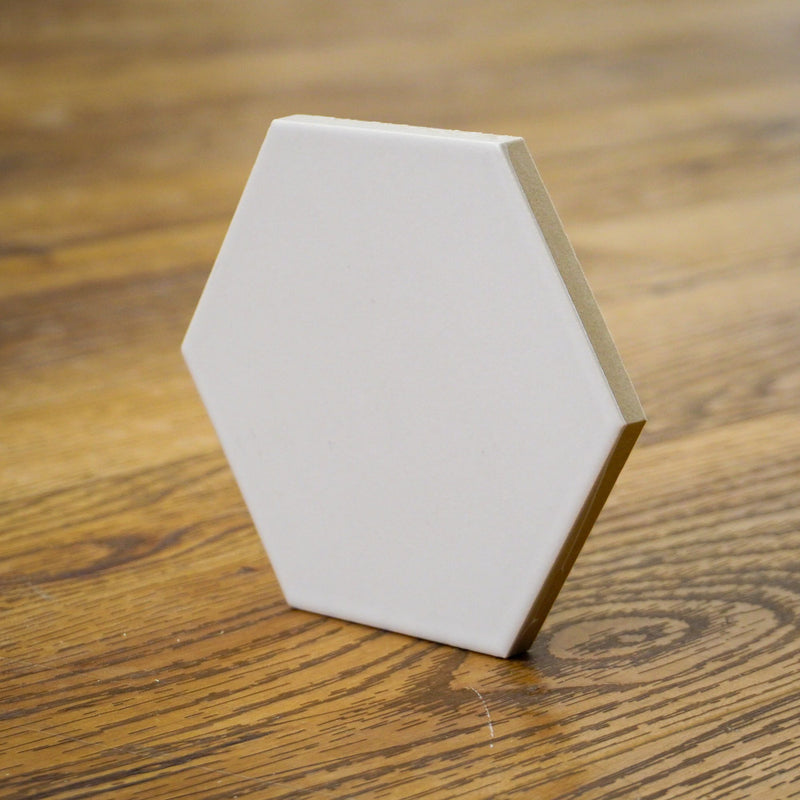 4x4.5-Inch Matte Light Grey Hex Porcelain Tile – 50 pcs box covers 6.25 sq ft