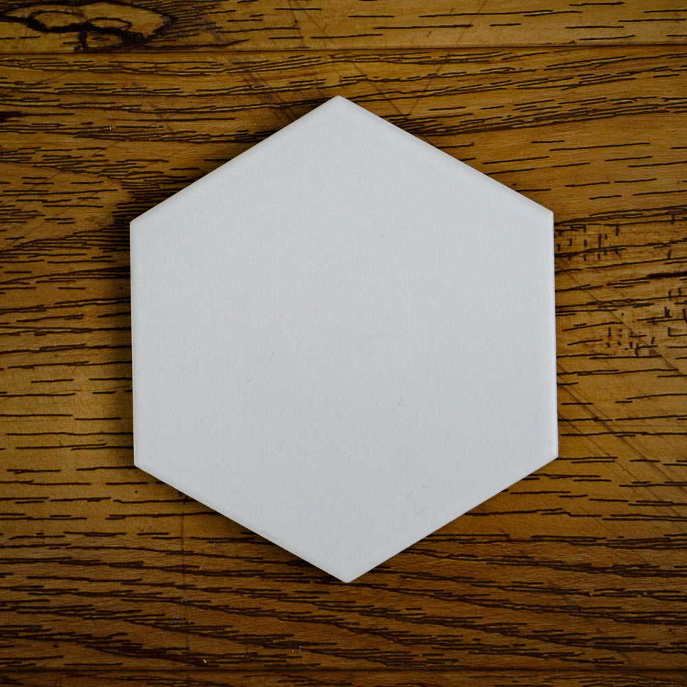 4x4.5-Inch Matte Light Grey Hex Porcelain Tile – 50 pcs box covers 6.25 sq ft