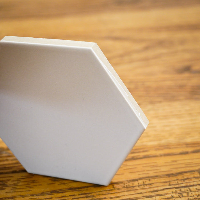 4x4.5-Inch Matte Light Grey Hex Porcelain Tile – 50 pcs box covers 6.25 sq ft