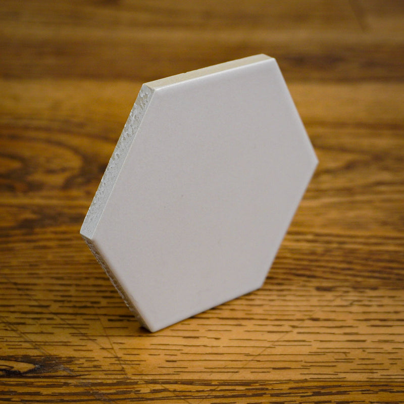 4x4.5-Inch Matte Light Grey Hex Porcelain Tile – 50 pcs box covers 6.25 sq ft